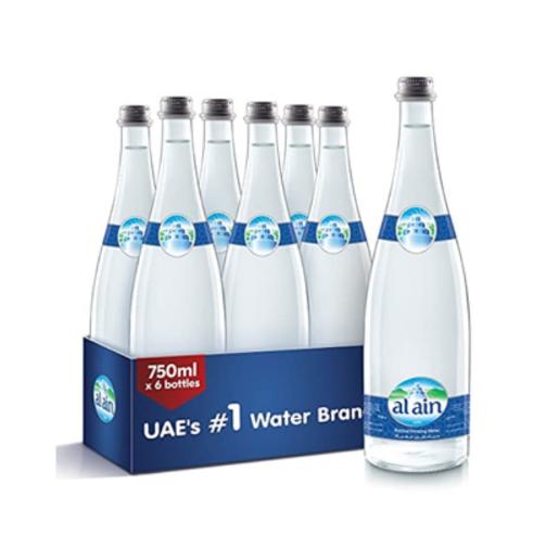 Al Ain Mineral Still Water Glass Bottle 750ml × 6pc
