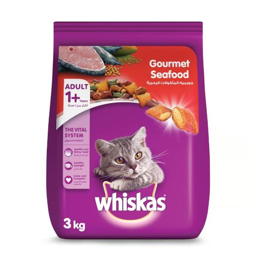 Whiskas Cat Food Gourmet Seafood Pouch 3Kg