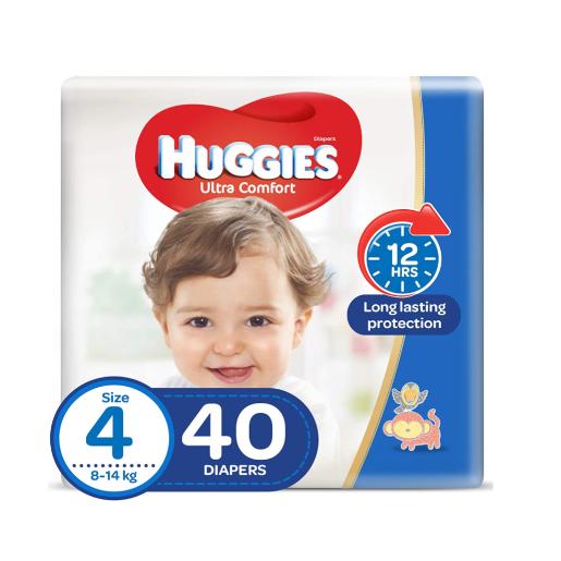 Hugs Diapers UltraComfort 8-14Kg 40pc