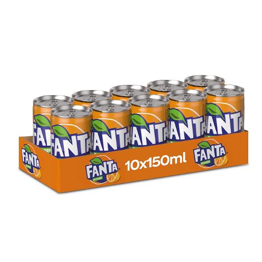 Fanta Carbonated Soft Drink Orange 10 x 150ml