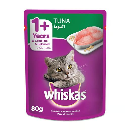 Whiskas Cat Food Tuna 1+ Pouch 80gm
