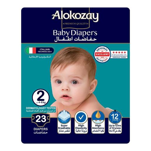 Alokozay Premium Baby Diapers Size 2 4-6kg 23pc
