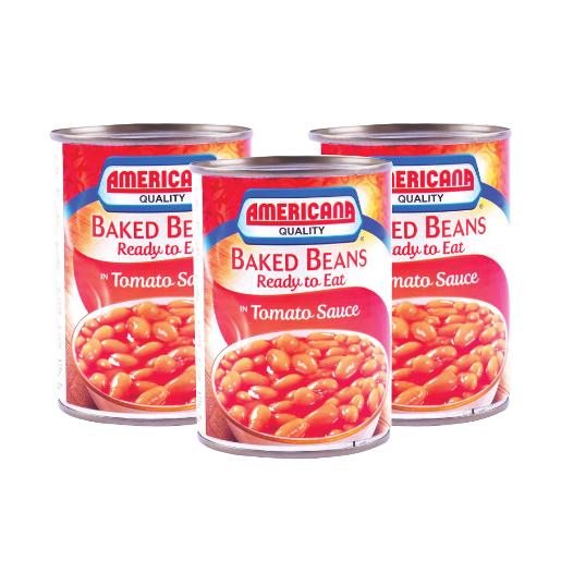 Americana Baked Beans In Tomato Sauce 3 x 400g