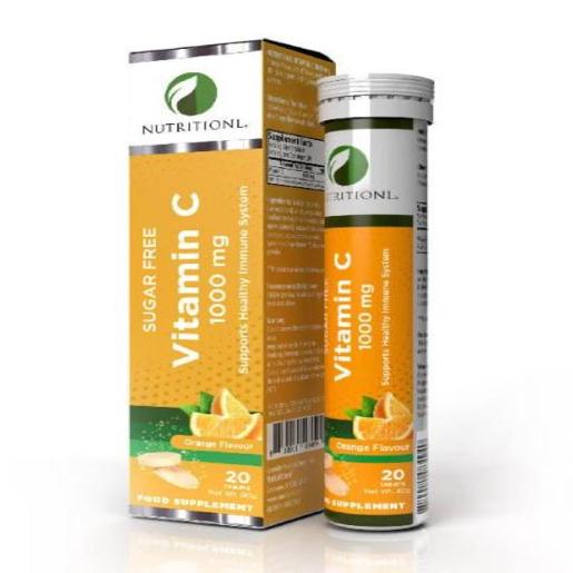 Nutritionl Vitamin C 1000mg Orange Effervescent Tablet 20pc