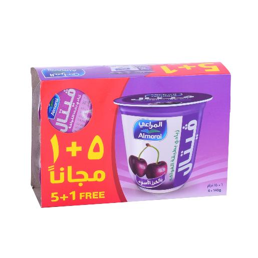Al Marai Yoghurt Black Cherry 140g x 6pcs