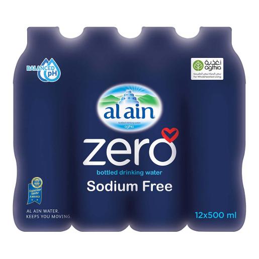 Al Ain Zero Bottled Drinking Water 12 x 500ml
