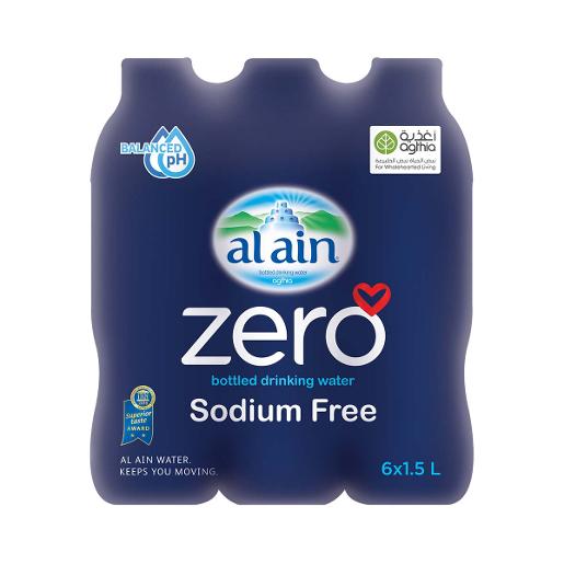 Al Ain Zero Bottled Drinking water 6 x 1.5Ltr