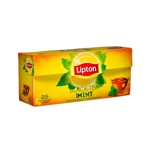 Lipton Black Tea Bags With Mint 25pcs