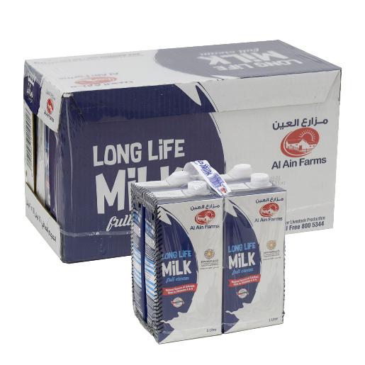 Al Ain Long Life Full Cream Milk 12 x 1Ltr
