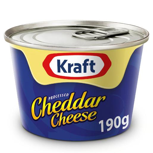 Kraft Cheddar Cheese Tin Easy Open 190gm
