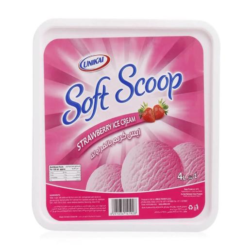 Unikai Ice Cream Soft Scoop Assorted 4Ltr
