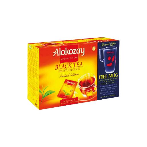 Alokozay Black Tea Bags 100'S+Gift