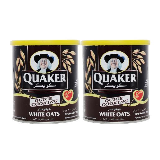Quaker Quick Cooking White Oats 2 x 500g