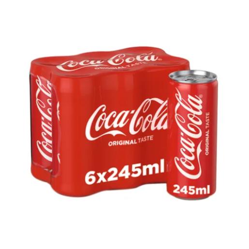 Coca Cola Soft Drink Regular Can 245ml