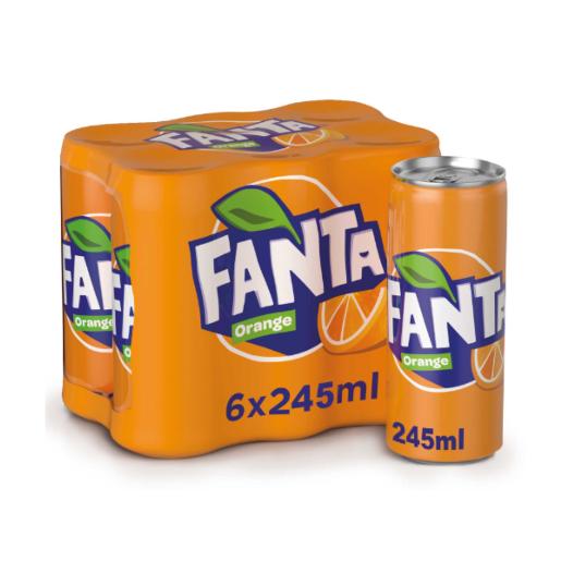Fanta Soft Drink Orange Can 245ml