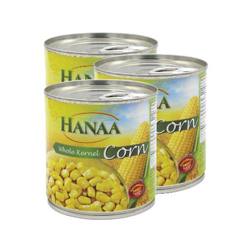 Hanaa Whole Kernel Sweet Corn 3 x 340g