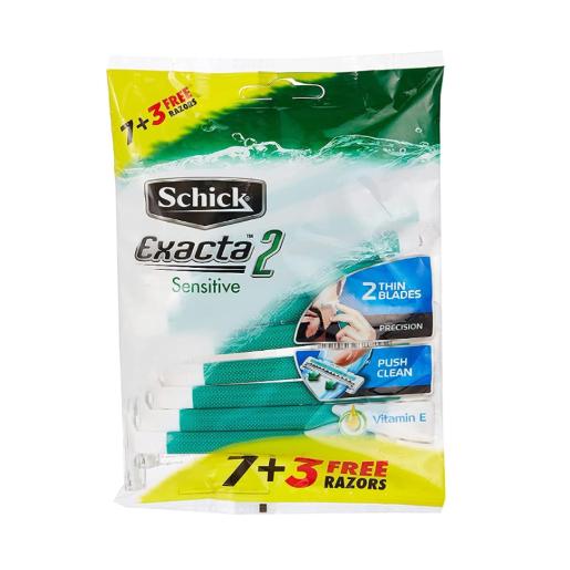 Schick Exacta 2 Twin Blade Disposable Razor Sensitive 10 pc