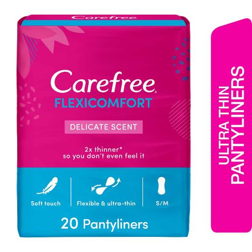 Carefree Flexicomfort Ultra Thin Pantyliners Delicate Scent 20pcs