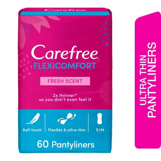 Carefree Flexicomfort Ultra Thin Pantyliners Fresh Scent 60pcs