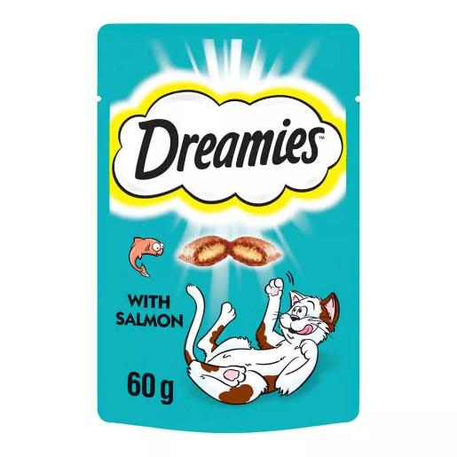 Dreamies Cat Food With Scrumptious Salmon Pouch 60gm