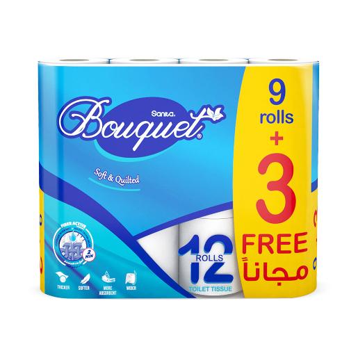 Sanita Toilet Roll 2ply Bouquet 9 + 3pcs