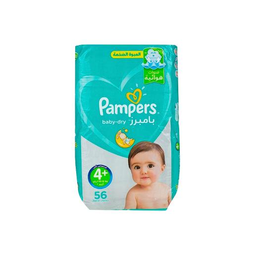 Pampers Diapers Active Size4+ Large 10-15kg 56pcs