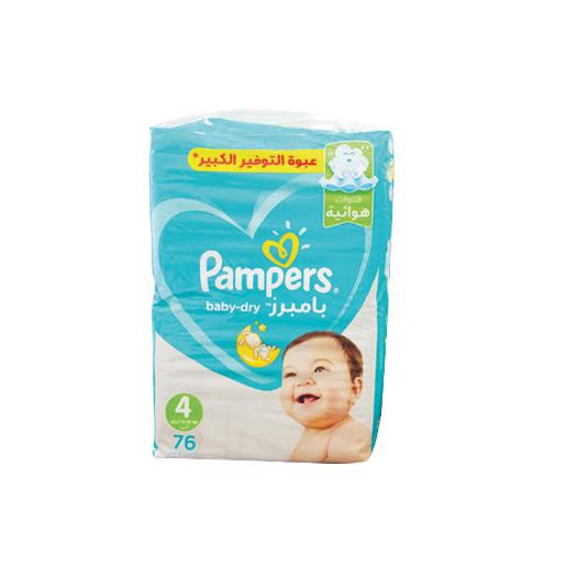 Pampers Baby Dry Diaper Size 4 Active Large 76pc