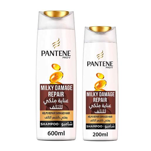 Pantene Shampoo Milky Damage Repair 600ml + 200ml