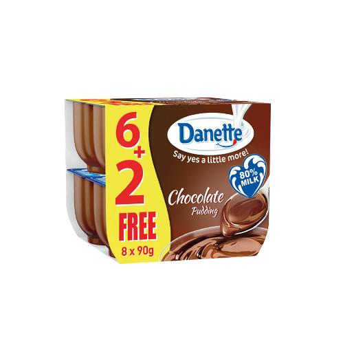 Danette Chocolate Pudding 8 x 90g