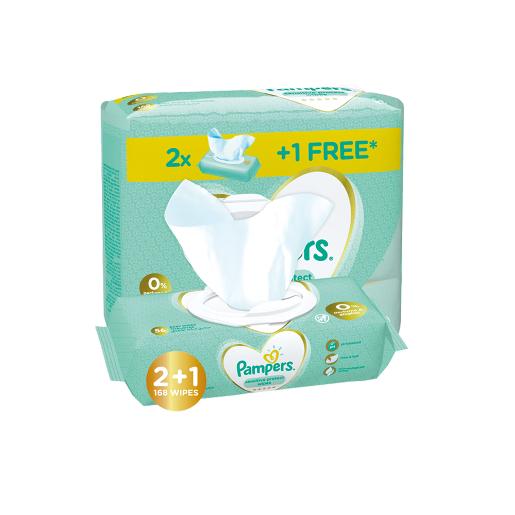 Pampers Baby Wipes Sensitive Protect 168pcs