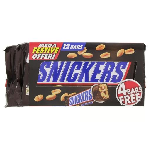 Snickers Chocolate Multipack 50gm × 8pc + 4pc