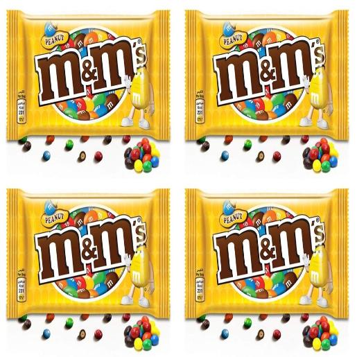 M&M Peanut Chocolate 45gm × 4pc