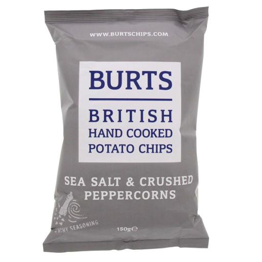 Burts Hand Cooked Potato Chips Salt & Black Pepper 150g