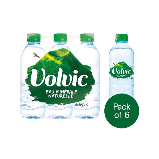 Volvic Natural Mineral Water 6 x 500ml