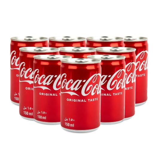 COCACOLA Soft Drink Can 150 ml × 10 pc