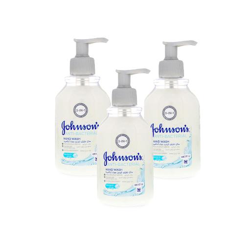 Johnsons Anti Bacterial Handwash Sea Salt 3 x 300mml