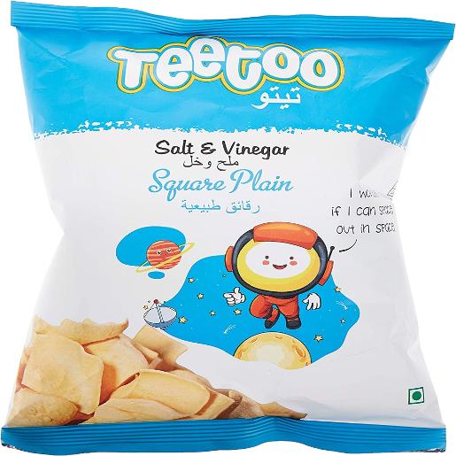 Tetoo Ptato Square Plain Chips Salt Vinegar 16gm