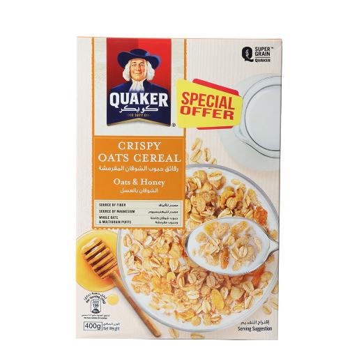 Quaker Crispy Cereal Oats &Honey 400g
