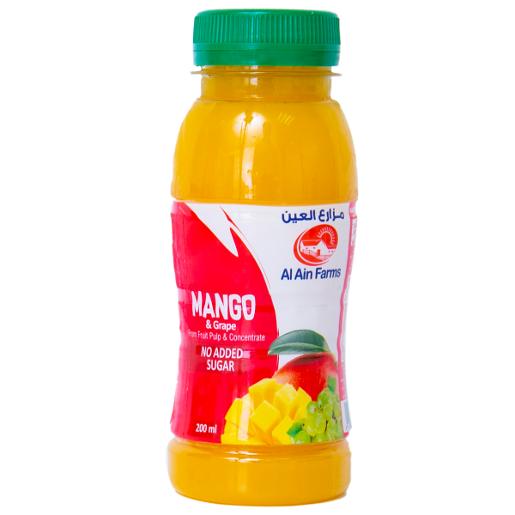 Al Ain Mango & Grape Juice No Added Sugar 200ml