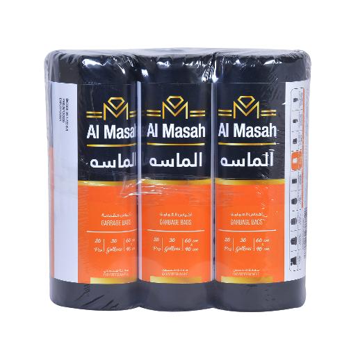 Al Masah Garbage Bag Black 60cm × 90cm 20 pc × 3 roll