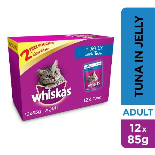 Whiskas Cat Food Tuna 85gm 10+2pc