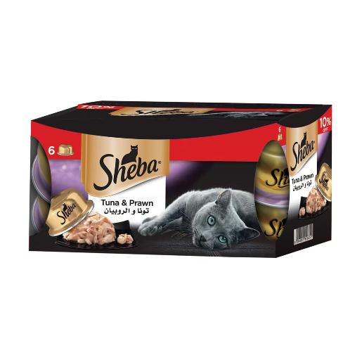 Sheba Cat Food Tuna & Prawns 80gm × 6pc