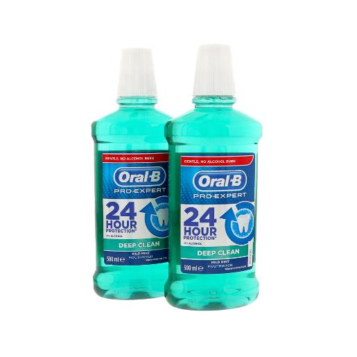 Oral-B Mouth Wash Deep Clean Mild Mint 2 x 500ml