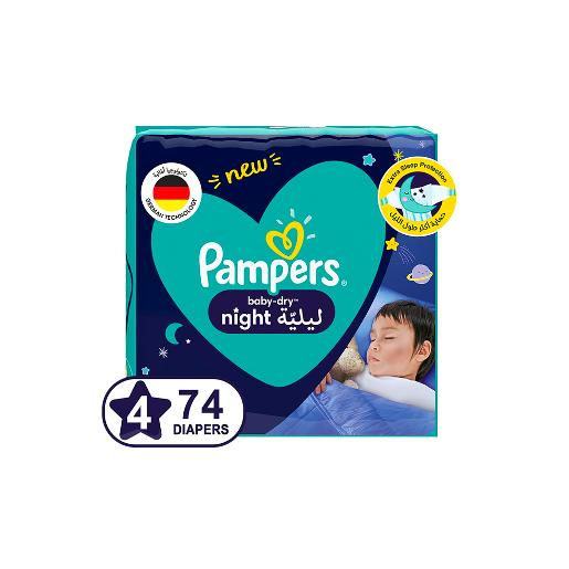 Pampers Baby Dry Diaper Night Size4 10-15kg 74pcs