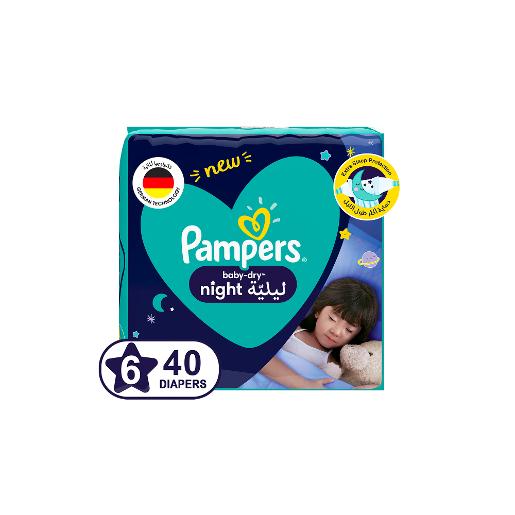 Pampers Baby Dry Diaper Night Size 6 14+kg 40pc
