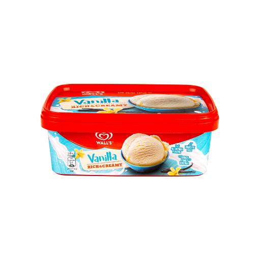 Wall's Ice Cream Vanilla Rich & Creamy 1Ltr