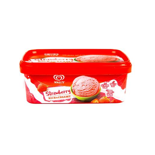 Wall's Ice Cream Strawberry Rich & Creamy 1Ltr