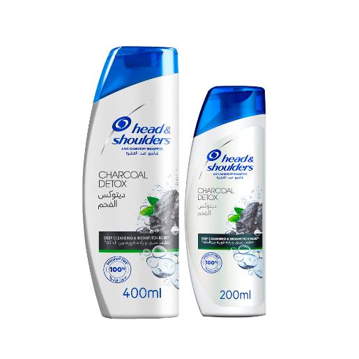 Head & Shoulders Shampoo Charcoal Detox 600ml + 200ml