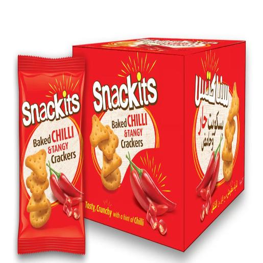 Nabil Snackits Chilli & Tangy Cracker 26gm × 8pc
