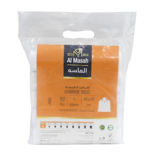 Al Masah Garbage Bag White 46cm × 52cm 30 pc x 10 roll